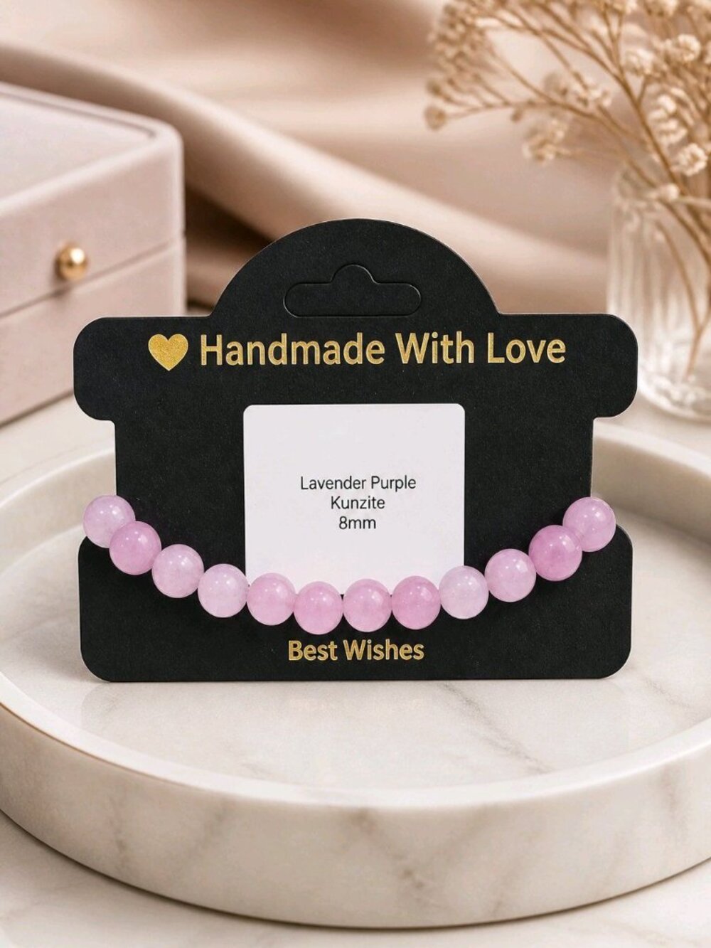 Hand Crafted ✦ Lavender Purple Kunzite Bracelet ✦ Heart Healing Calm & Clarity